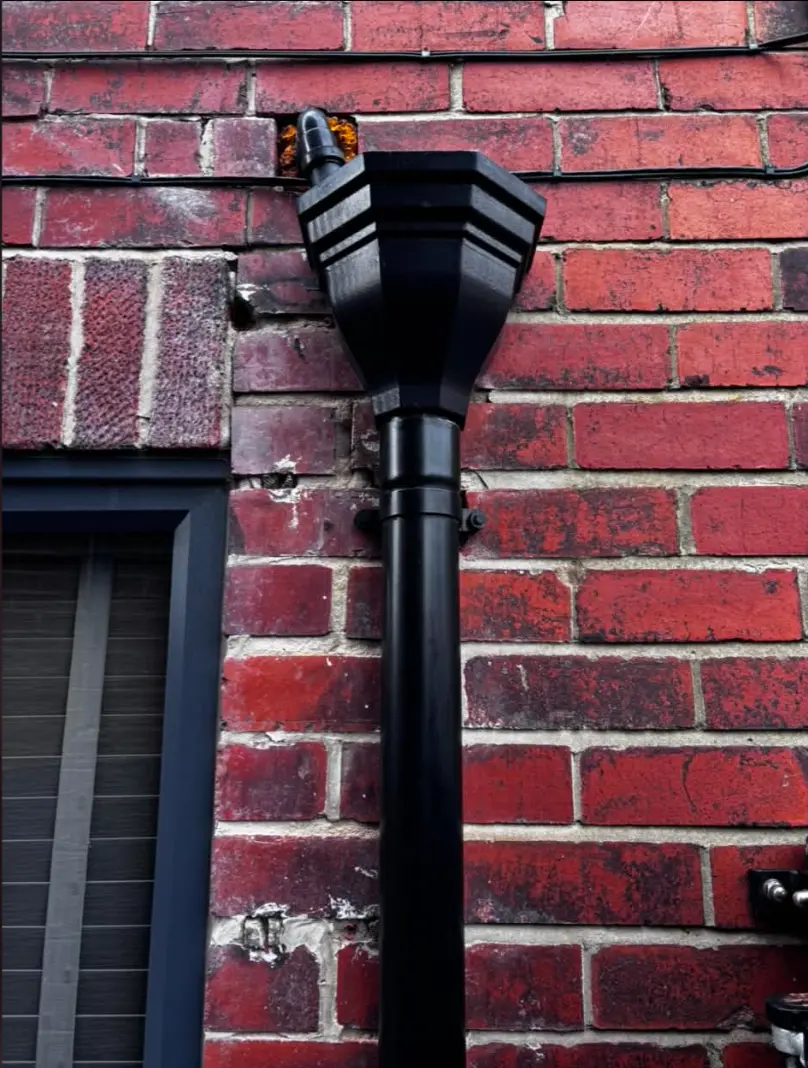 Downpipe routed neatly down the side of a Yorkshire property