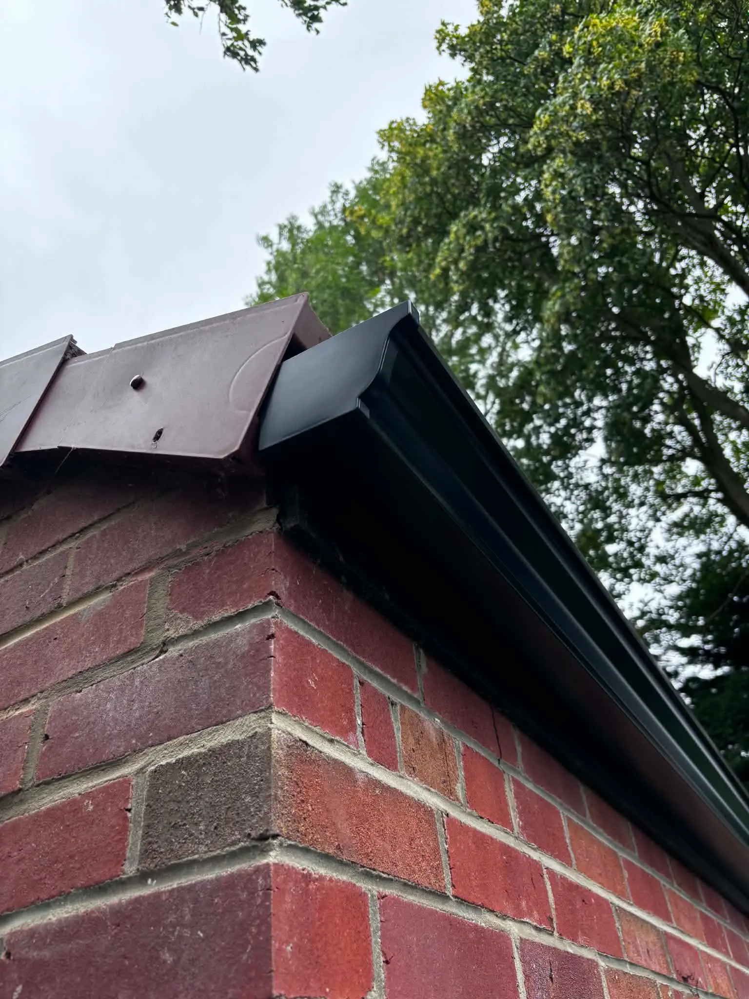 Completed gutter repair project on Yorkshire property