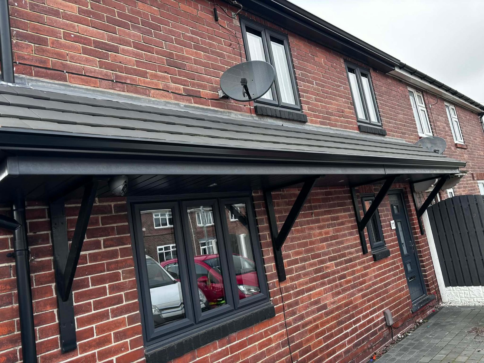 Gutter installation on front of property in Yorkshire