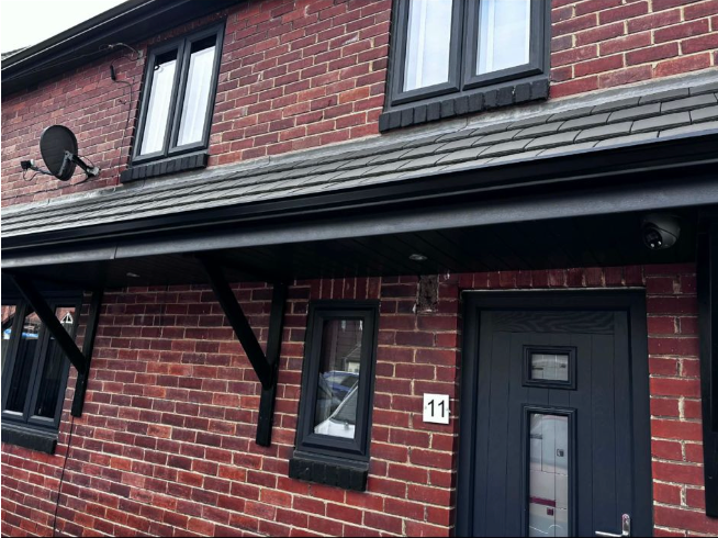 Seamless aluminium gutter installation on property in Yorkshire